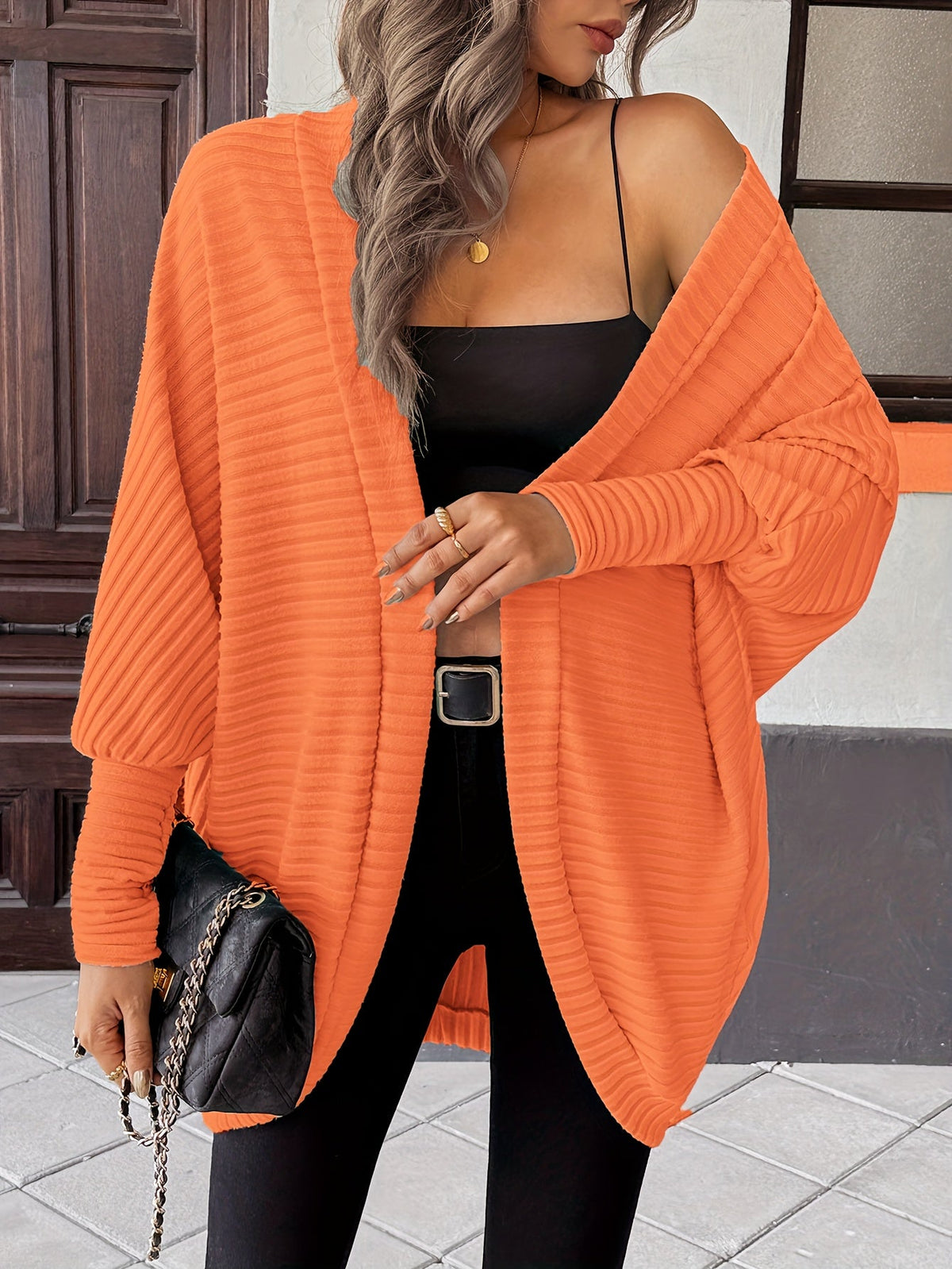 Women's Long Open-Front Cardigan - Relaxed Fit