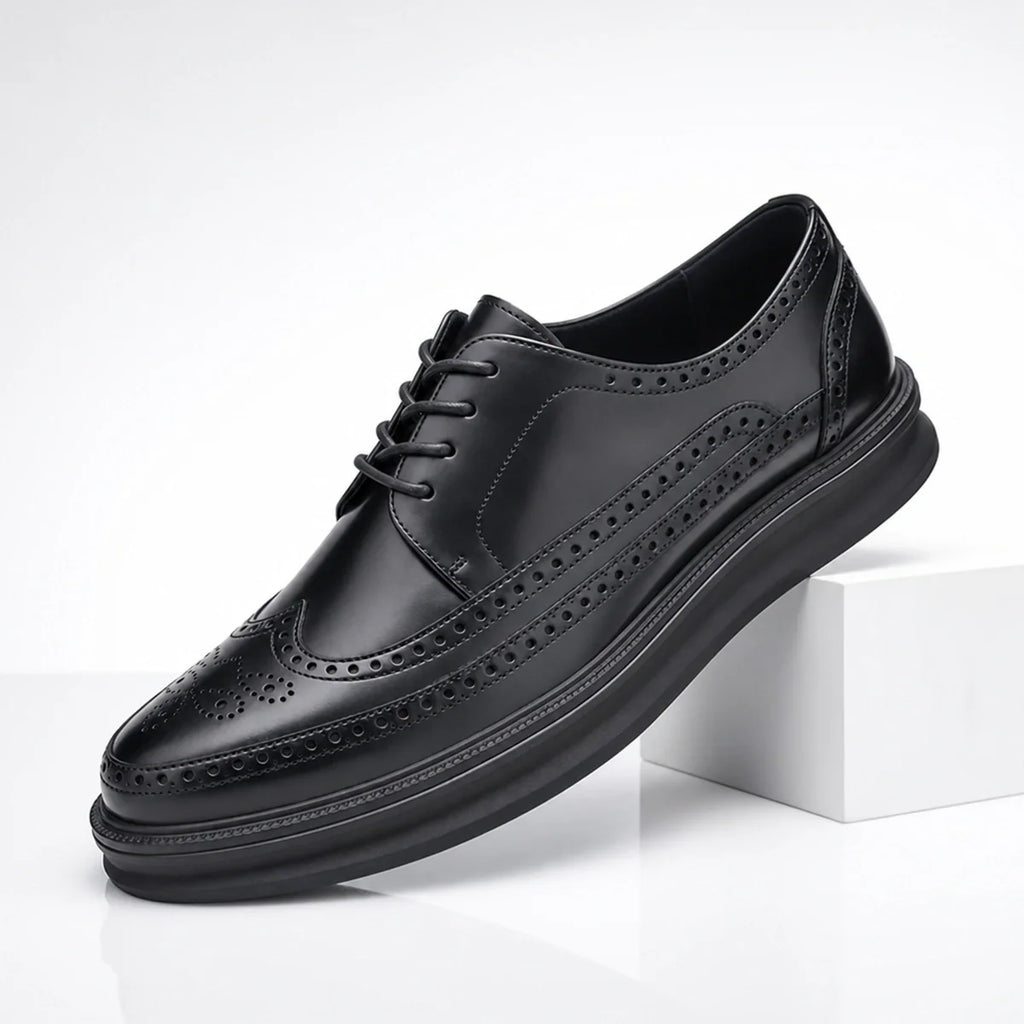 Men's Brogue Trainers- Wingtip Lace-Up Shoes