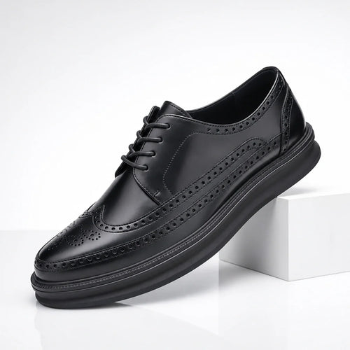 Men's Brogue Trainers- Wingtip Lace-Up Shoes