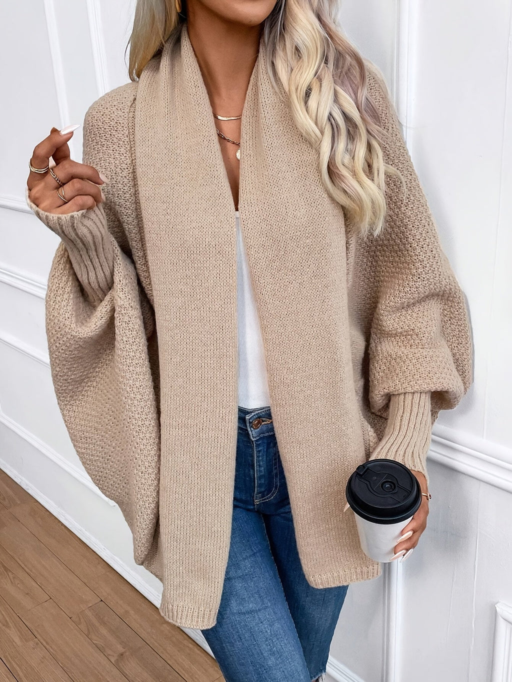 Women's Batwing Cardigan - Open Front