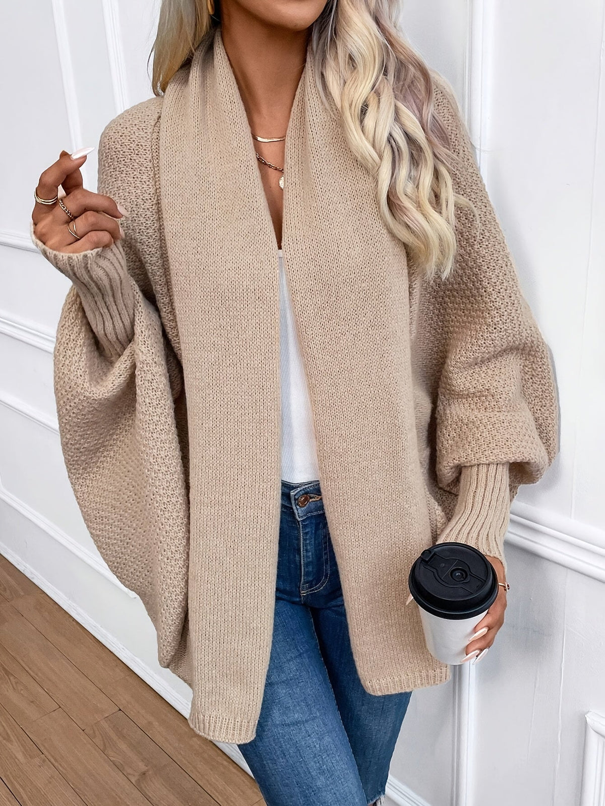 Women's Batwing Cardigan - Open Front