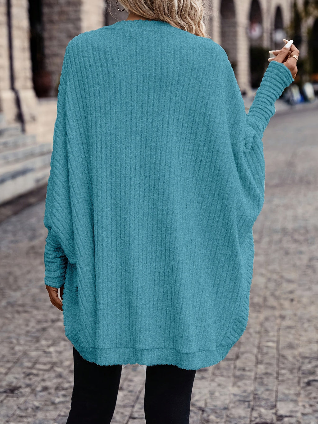 Women's Long Open-Front Cardigan - Relaxed Fit