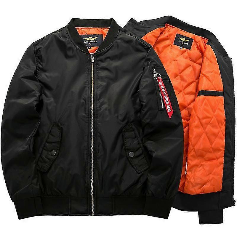 Men's Quilted Bomber Jacket - Zip-Front Winter Coat