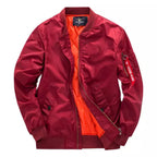 Men's Quilted Bomber Jacket - Zip-Front Winter Coat