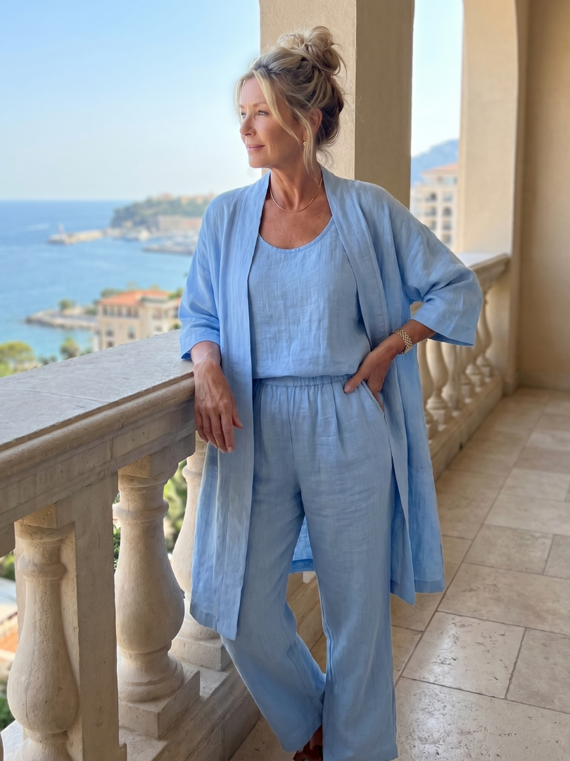 Women's Three-Piece Trouser Set- Relaxed Fit