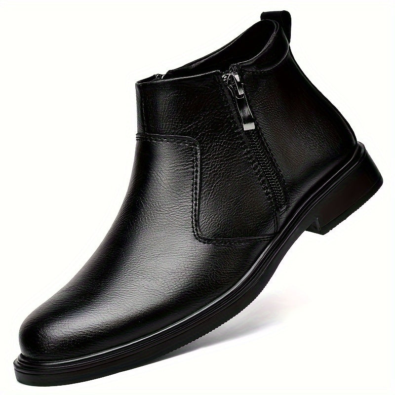 Men's Zip-Up Ankle Boots- Side Fastening