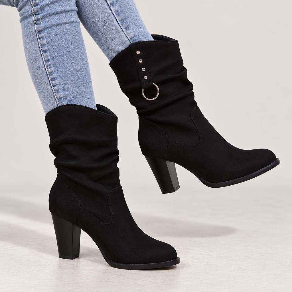 Women's Western Ankle Boots- Slouch Shaft – main product image