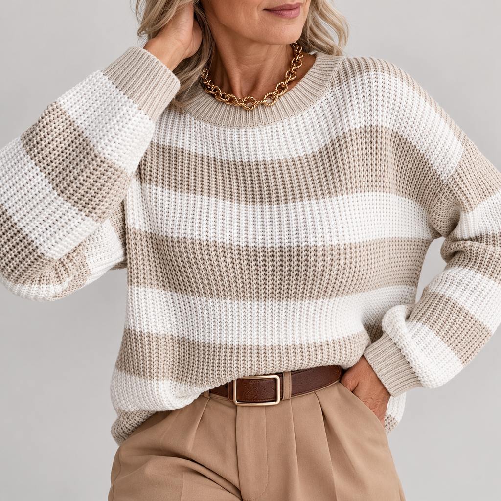 Women's Striped Jumper- Relaxed Fit – main product image