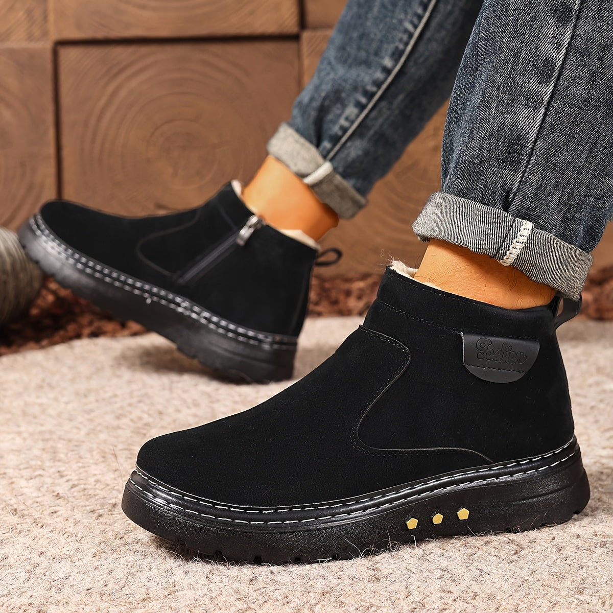 Men's Winter Ankle Boots - Low-Cut Style