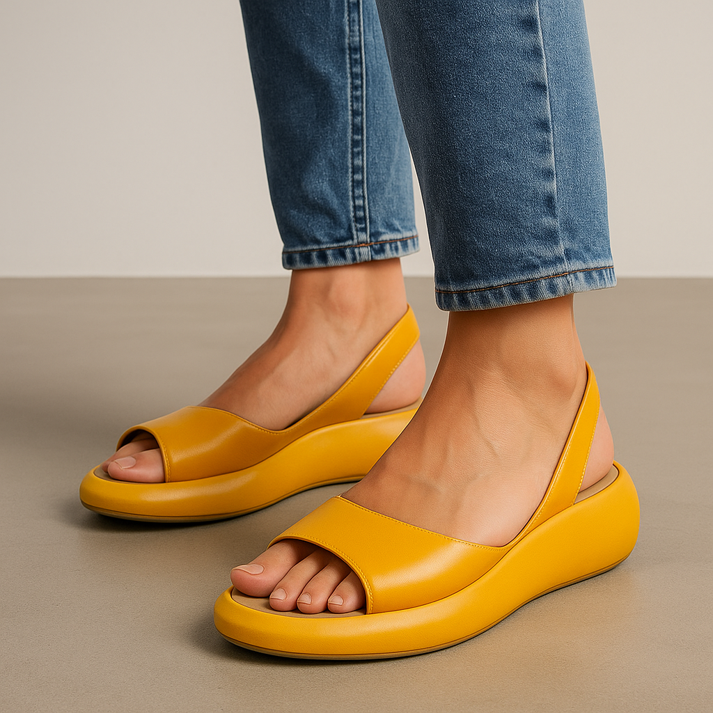 Elliana | Open-Toe Slingback Wedge Sandals