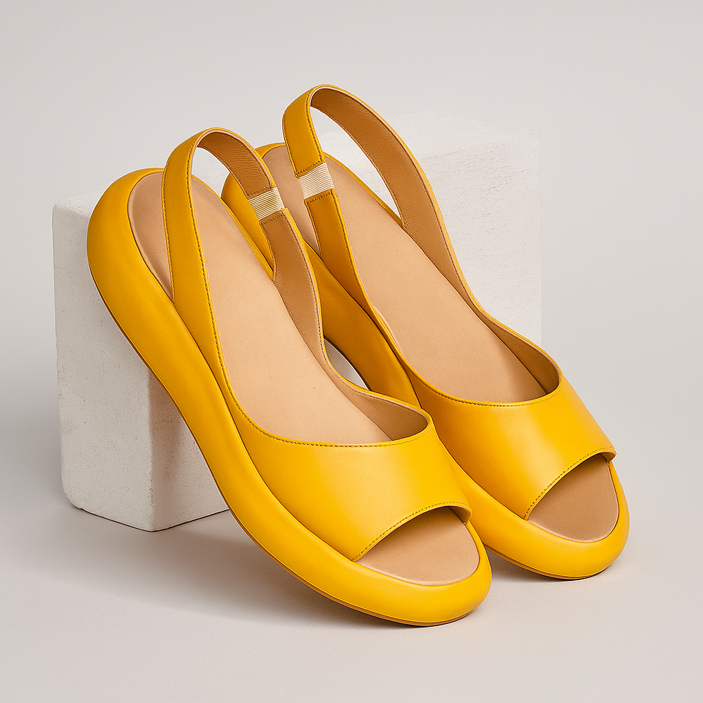 Elliana | Open-Toe Slingback Wedge Sandals