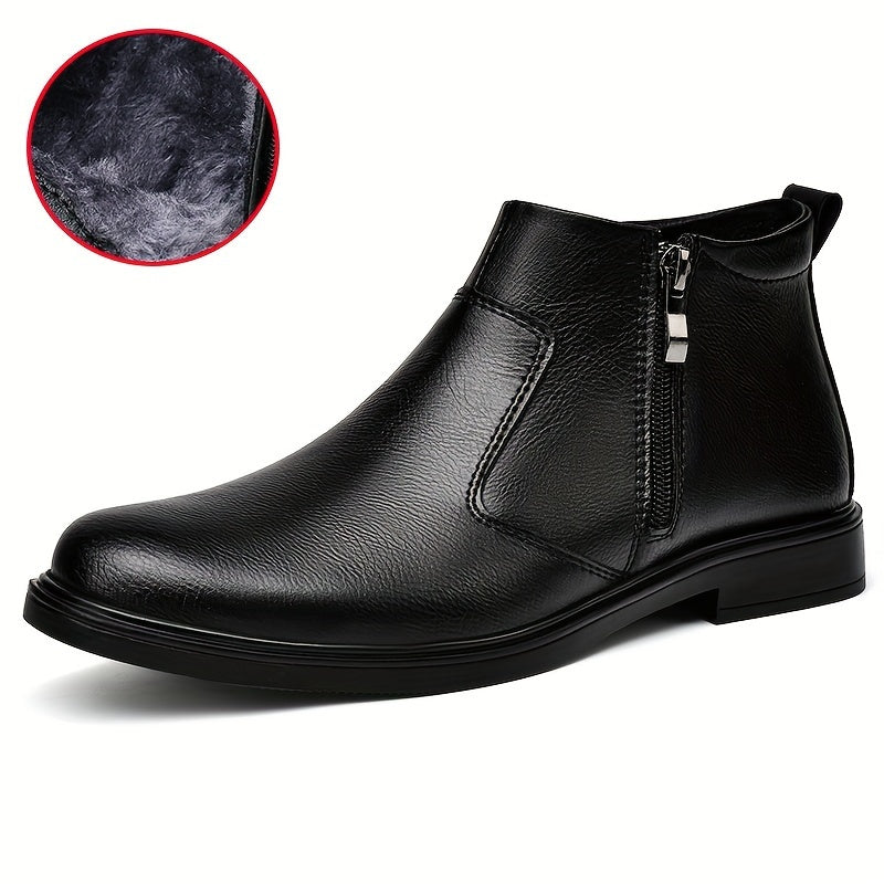 Men's Zip-Up Ankle Boots- Side Fastening