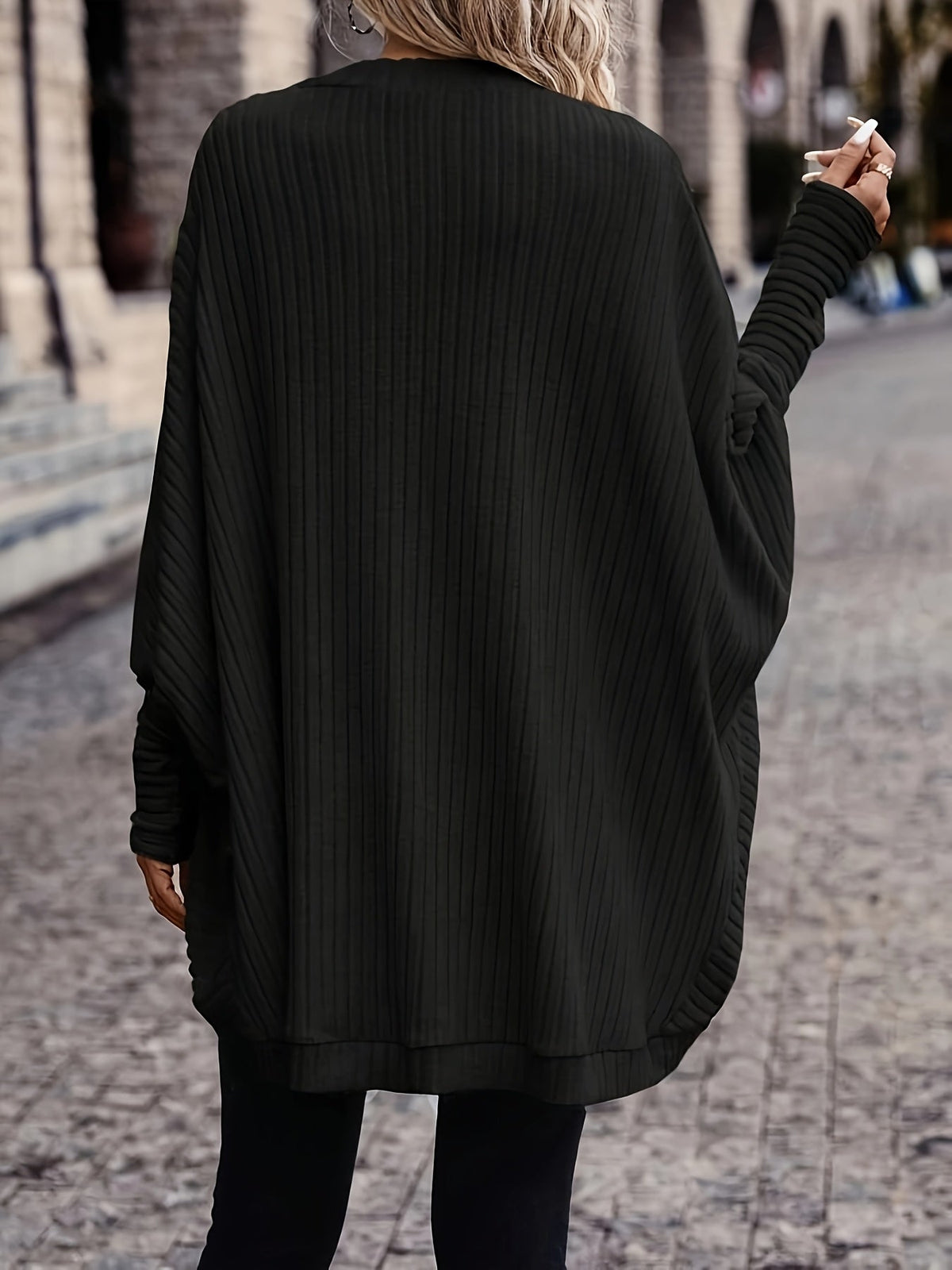 Women's Long Open-Front Cardigan - Relaxed Fit
