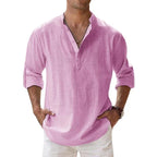 Lucien | Relaxed Linen Henley Shirt