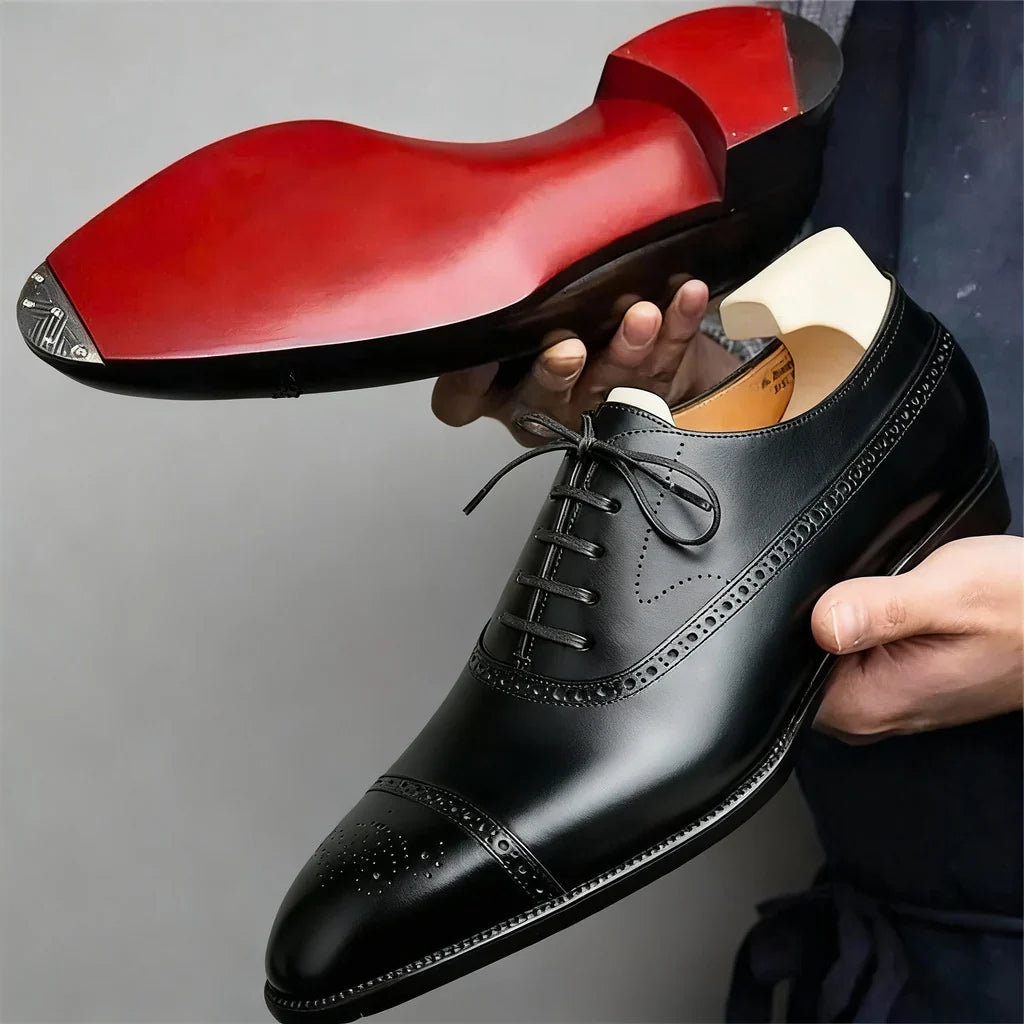 Men's Oxford Brogues - Lace-Up Dress Shoes