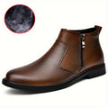 Men's Zip-Up Ankle Boots- Side Fastening