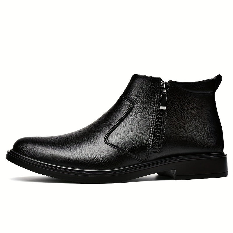 Men's Zip-Up Ankle Boots- Side Fastening