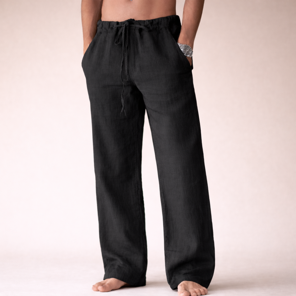Rivello | Drawstring Linen Trousers