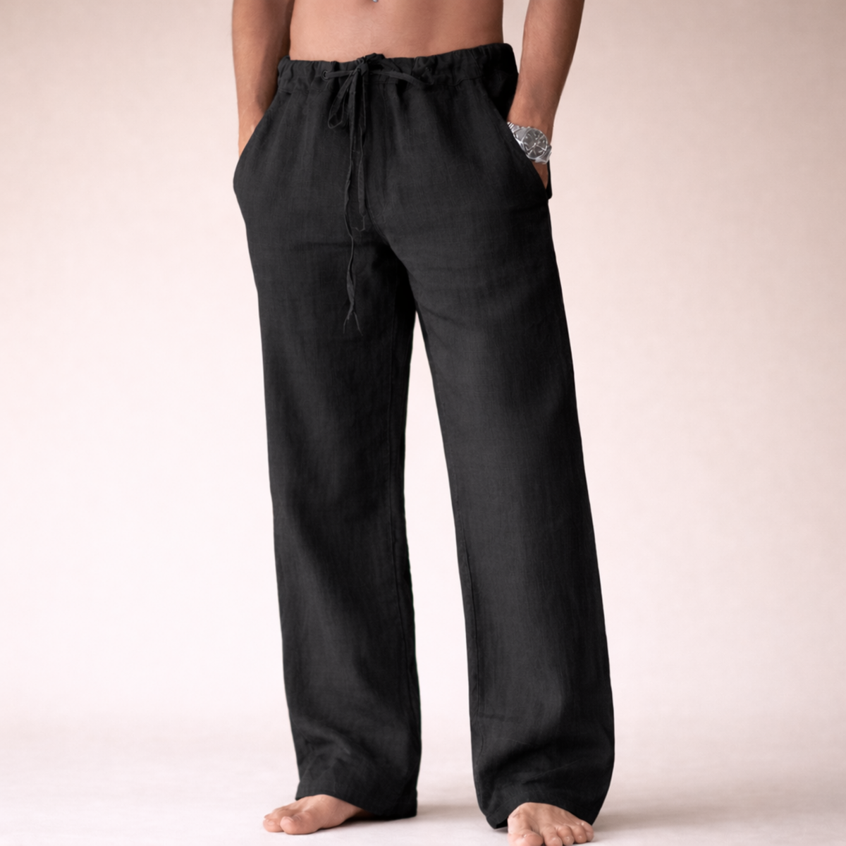 Rivello | Drawstring Linen Trousers