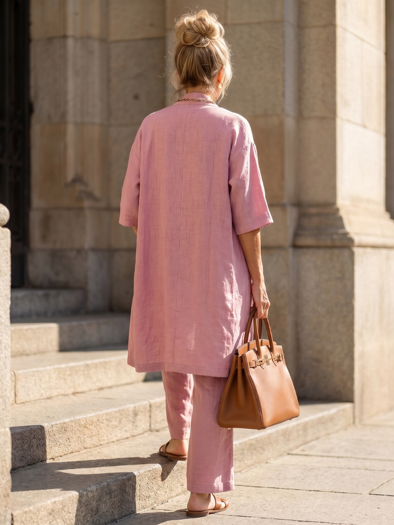 Women's Three-Piece Trouser Set- Relaxed Fit