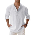 Lucien | Relaxed Linen Henley Shirt