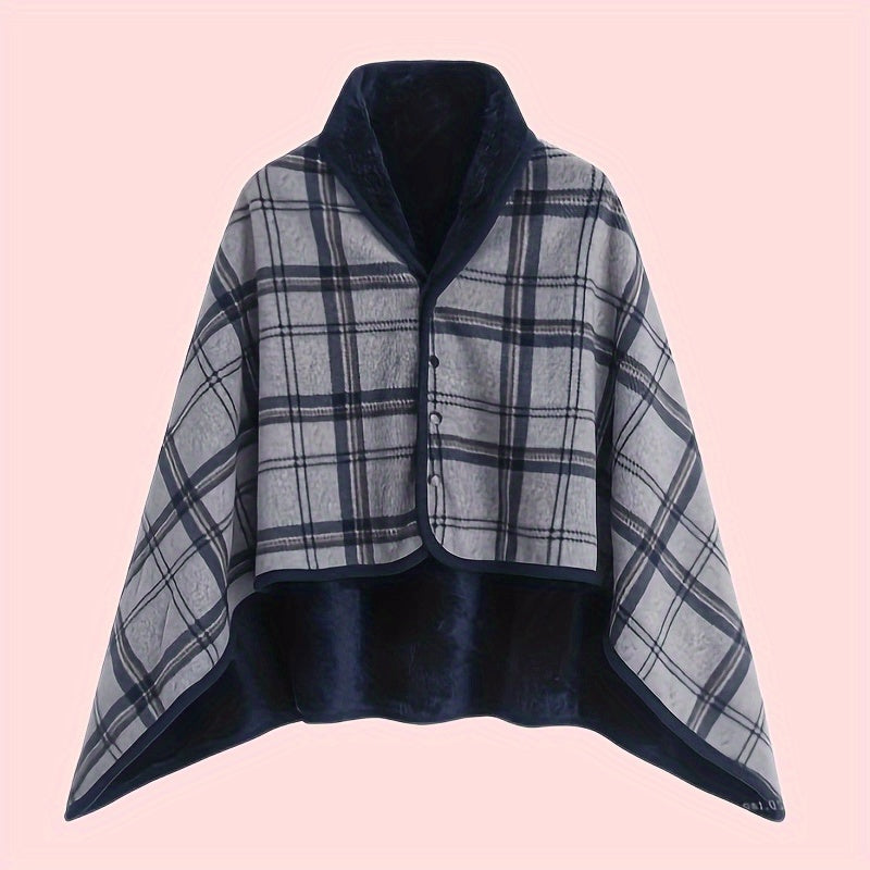 Women's Buttoned Wrap Shawl