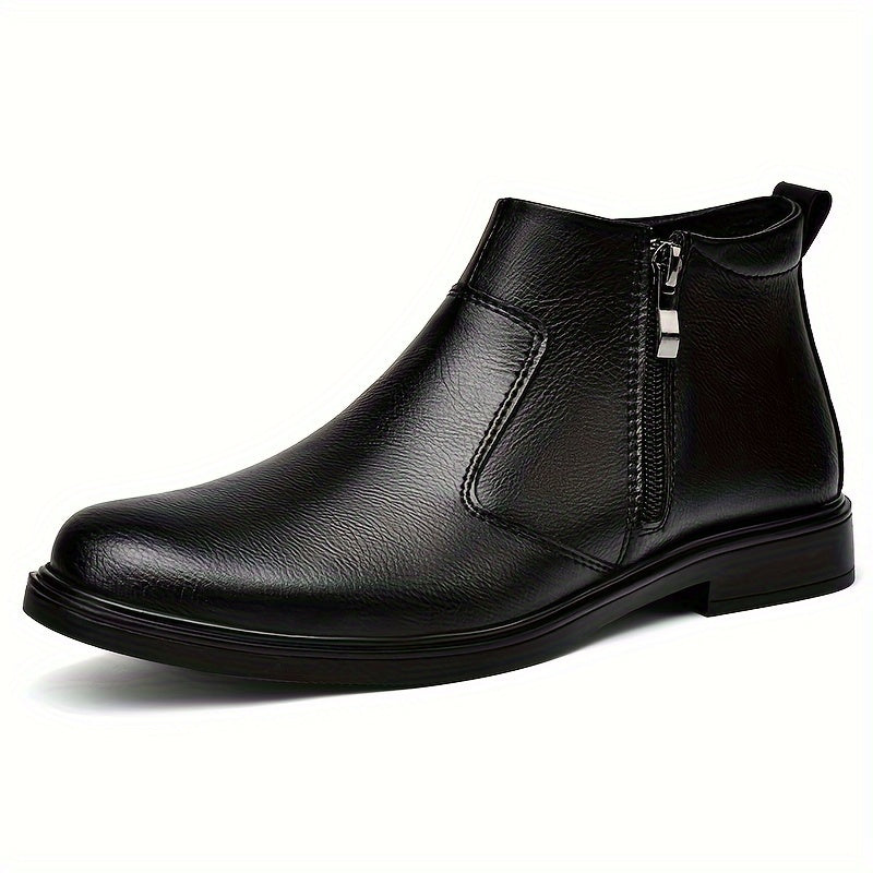 Men's Zip-Up Ankle Boots- Side Fastening