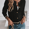 Women's Cable-Knit Cardigan - Button Front