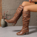 Women's Tall Boots - Slouch Shaft and Buckle