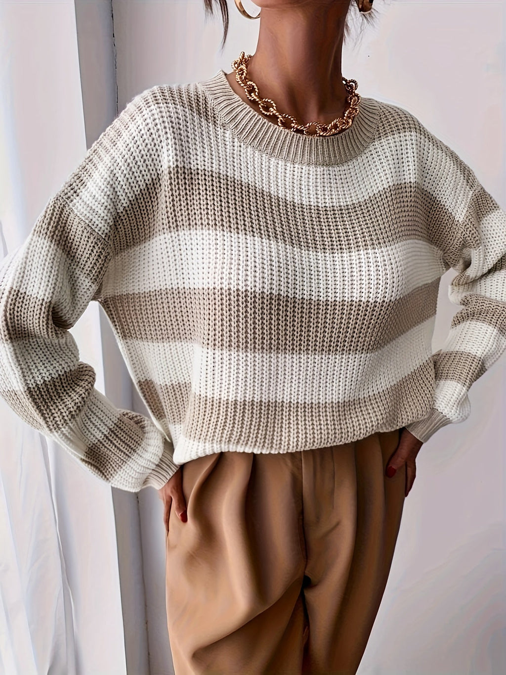Women's Striped Jumper - Relaxed Fit
