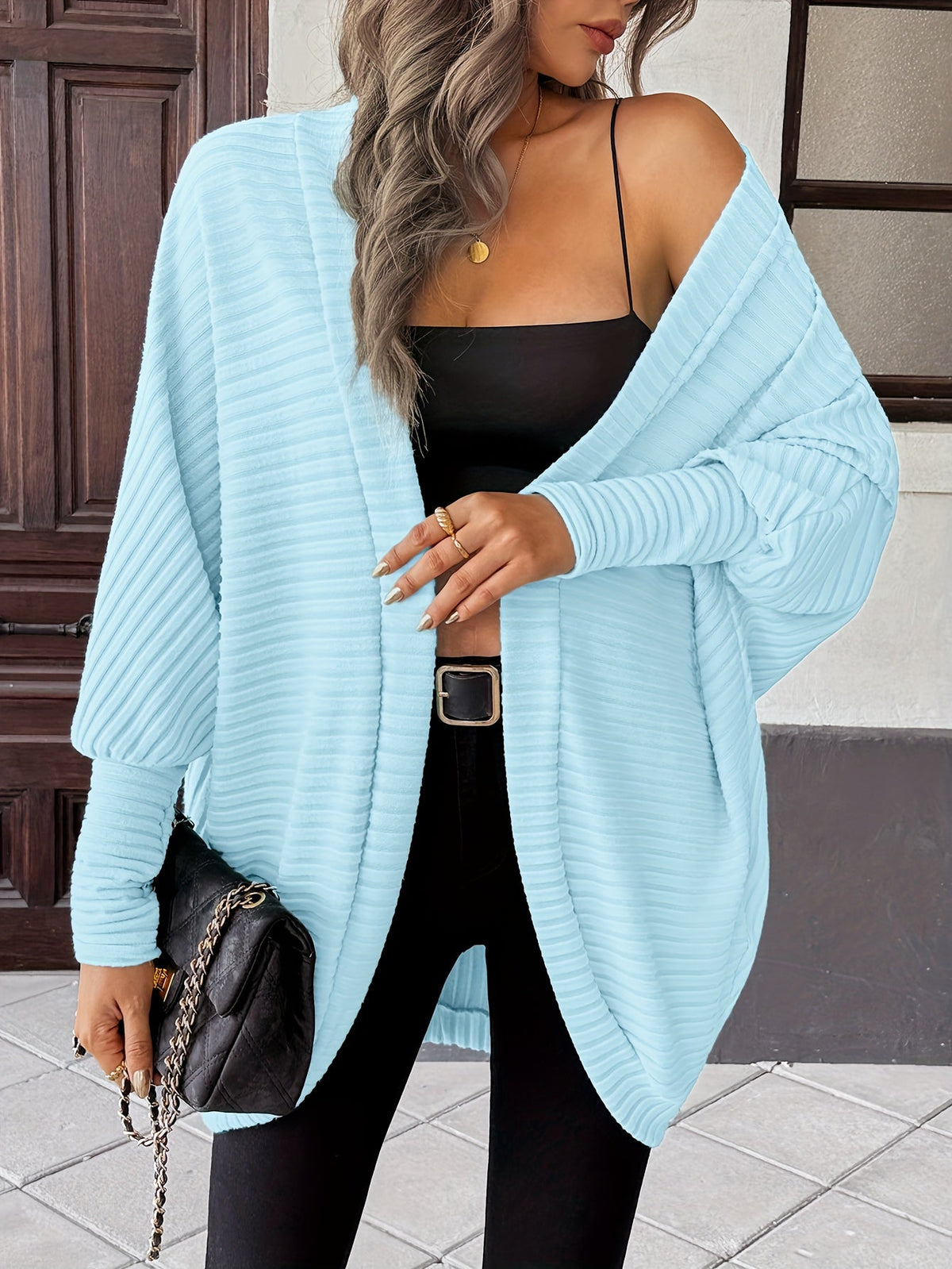 Women's Long Open-Front Cardigan - Relaxed Fit