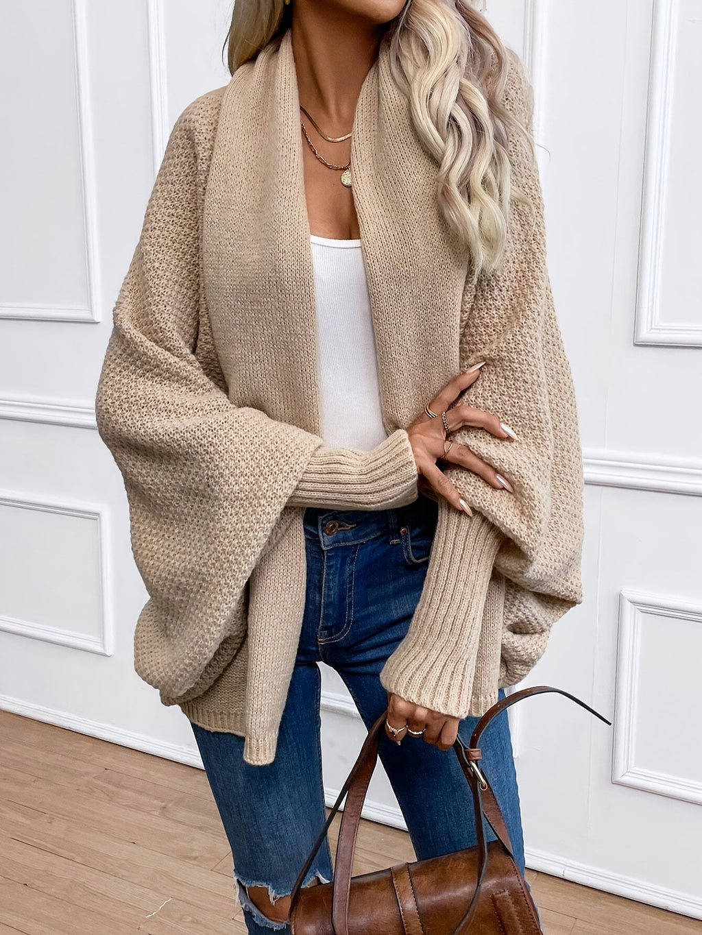 Women's Batwing Cardigan - Open Front
