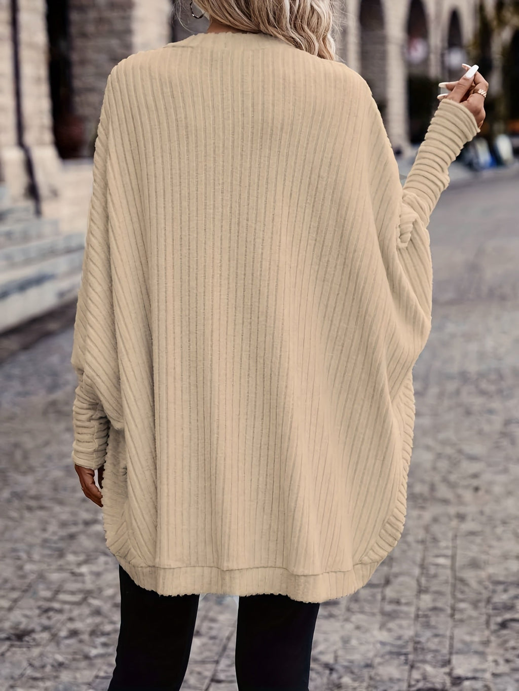 Women's Long Open-Front Cardigan - Relaxed Fit