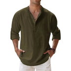 Lucien | Relaxed Linen Henley Shirt