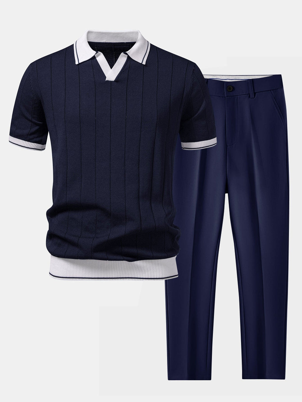 Lorenzo | Knitted Polo & Trousers Set