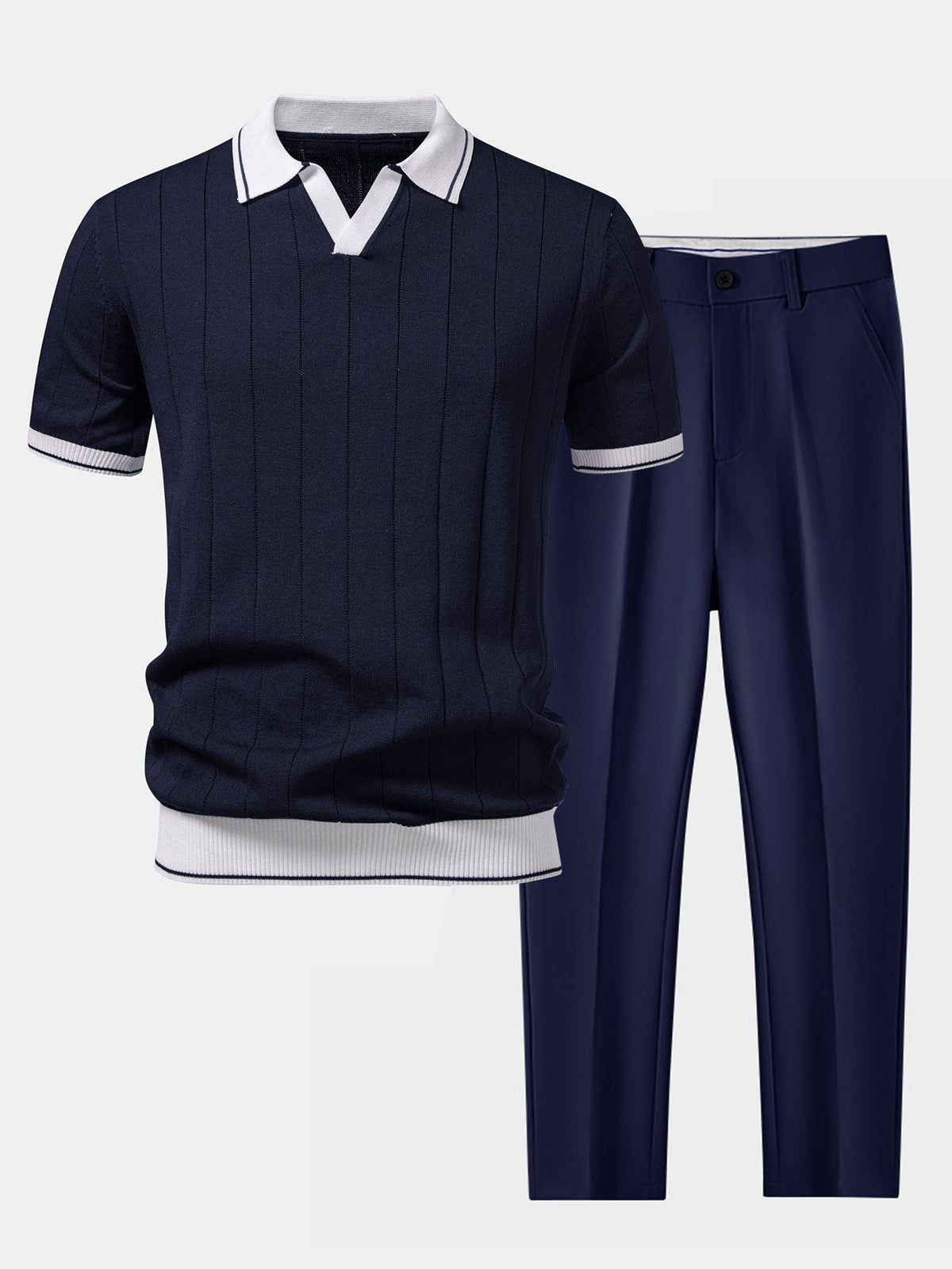 Lorenzo | Knitted Polo & Trousers Set