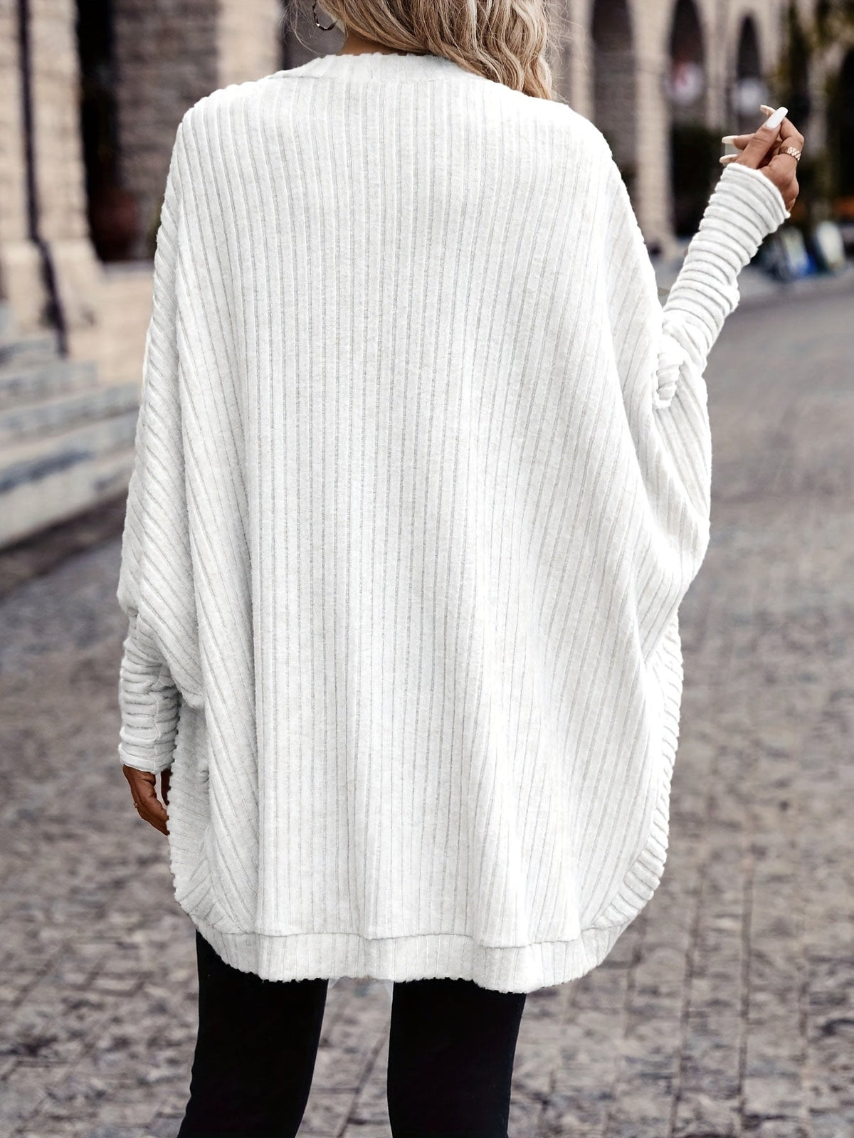 Women's Long Open-Front Cardigan - Relaxed Fit