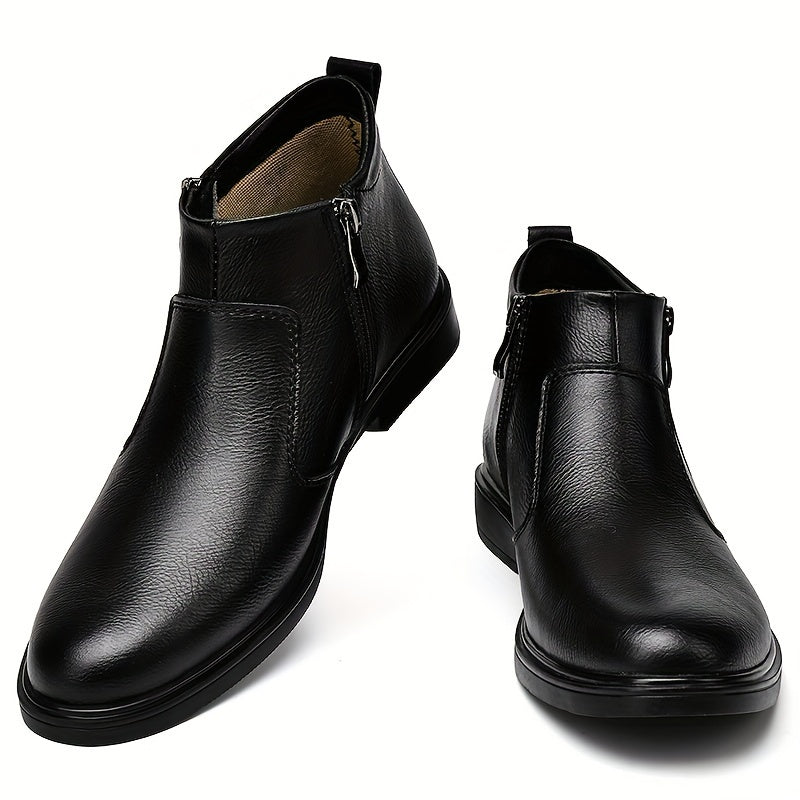 Men's Zip-Up Ankle Boots- Side Fastening