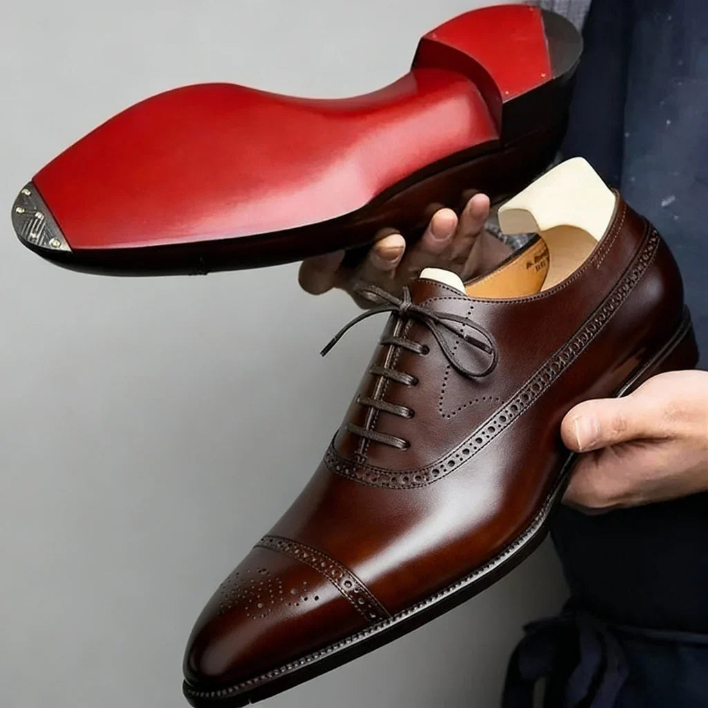 Men's Oxford Brogues - Lace-Up Dress Shoes