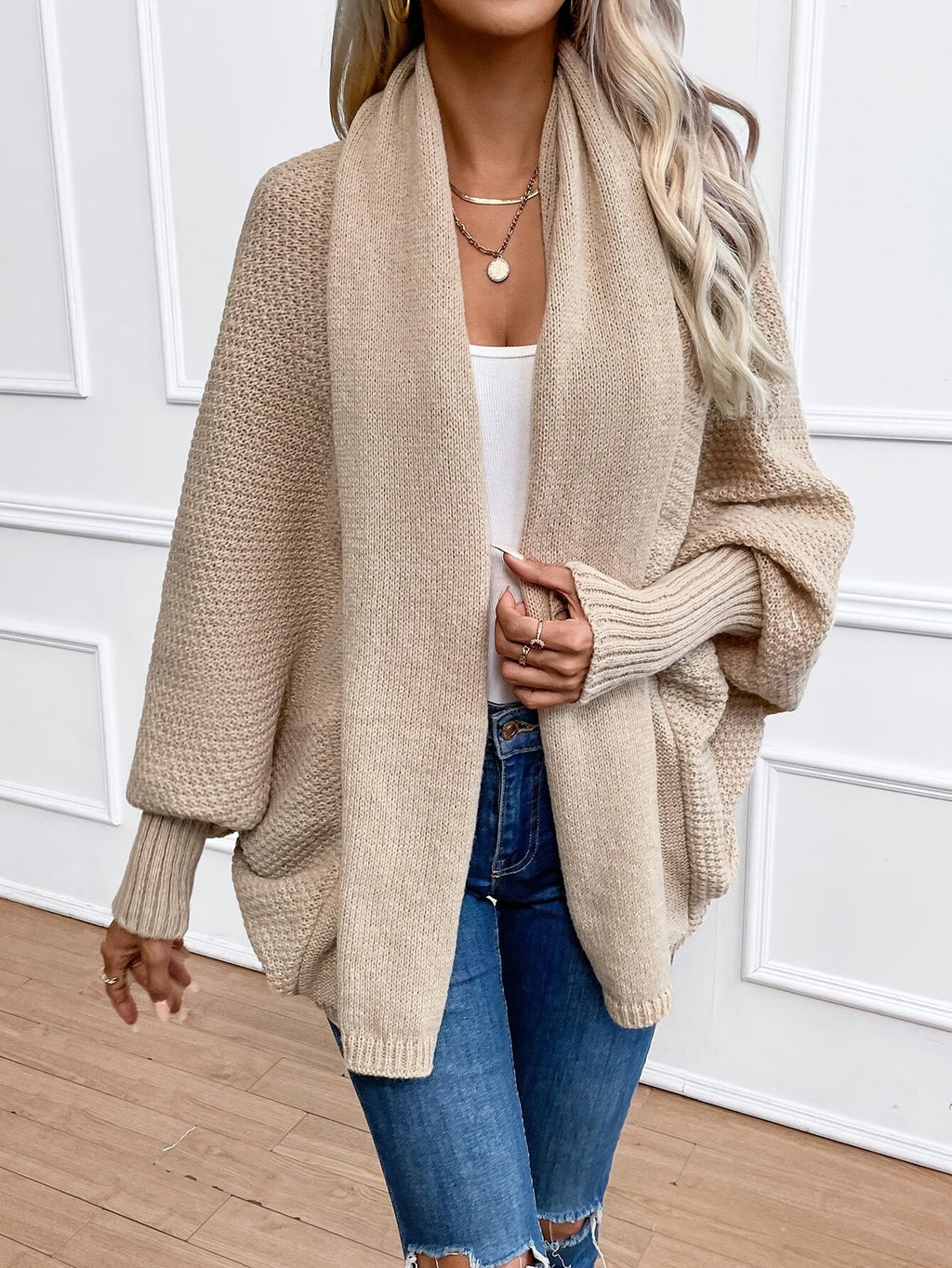 Women's Batwing Cardigan - Open Front
