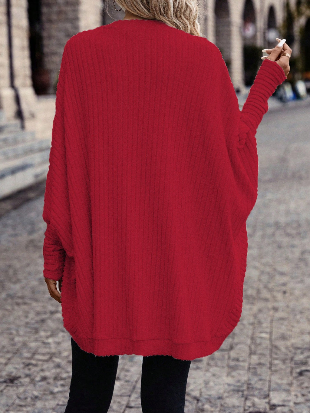 Women's Long Open-Front Cardigan - Relaxed Fit
