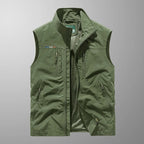 Men's Zip-Up Gilet - Stand-Collar Outdoor Vest