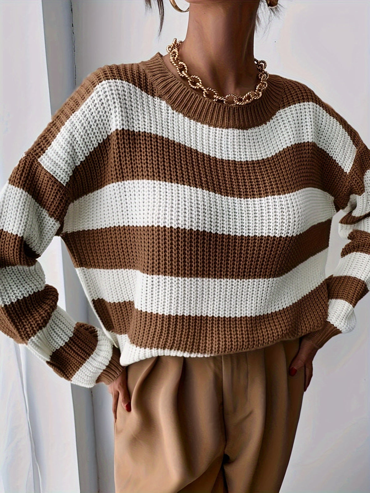 Women's Striped Jumper - Relaxed Fit