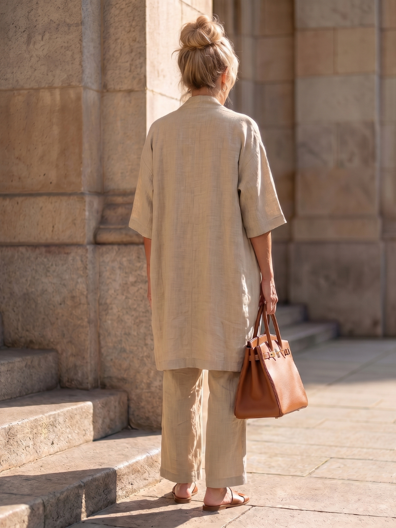 Women's Three-Piece Trouser Set- Relaxed Fit