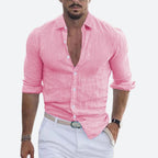 Arvin | Open-Collar Linen Shirt