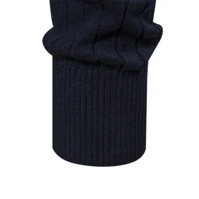 Men's Quarter-Zip Jumper - Ribbed Knit Pullover