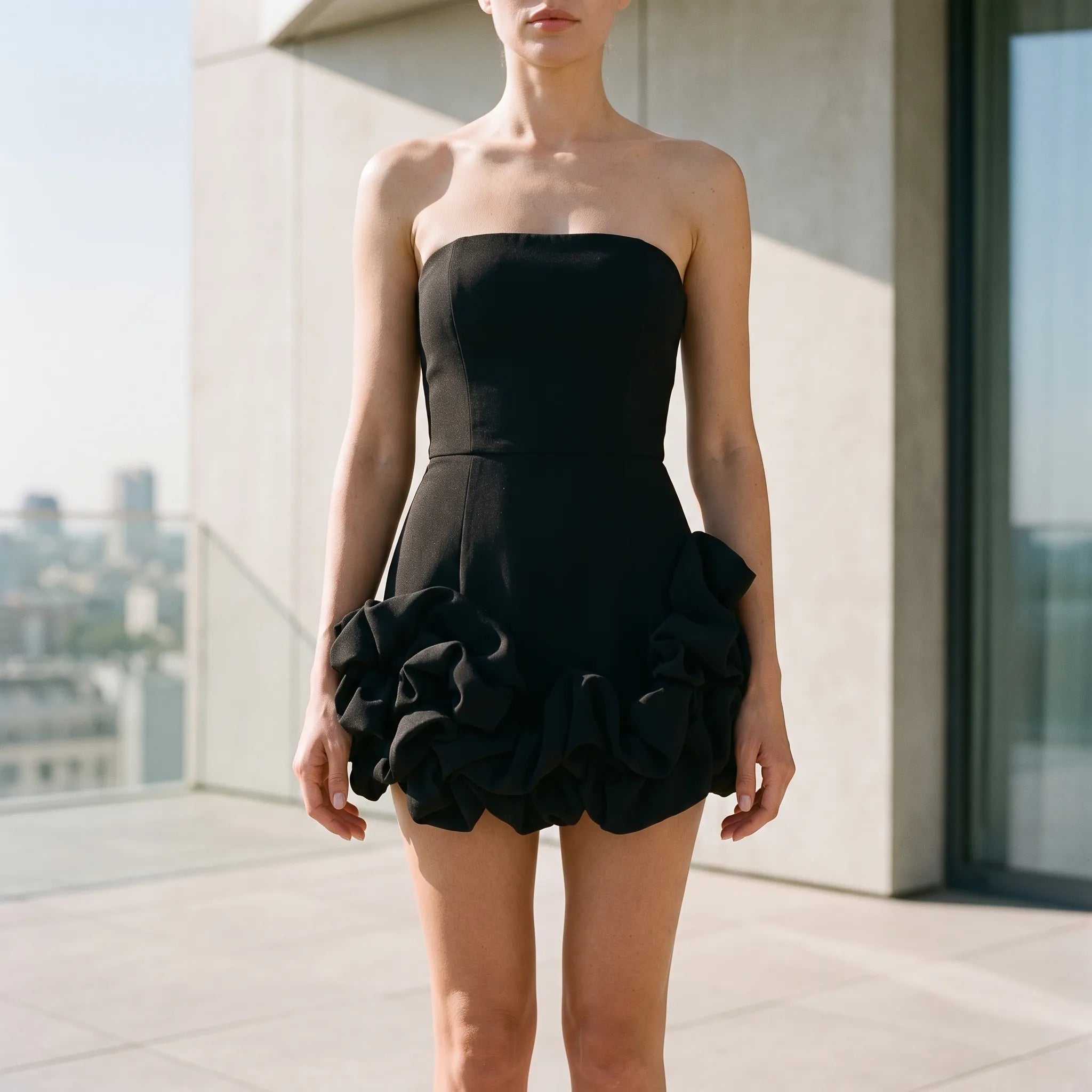 Avelia - Sleeveless Ruffle Summer Mini Dress
