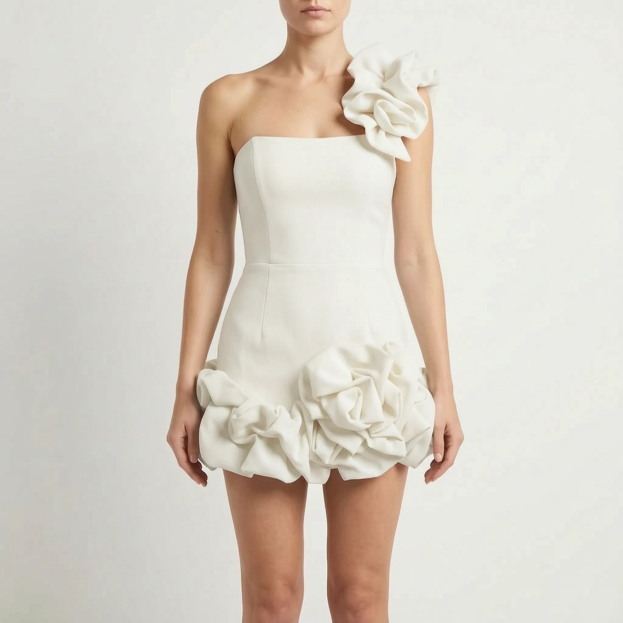 Avelia - Sleeveless Ruffle Summer Mini Dress