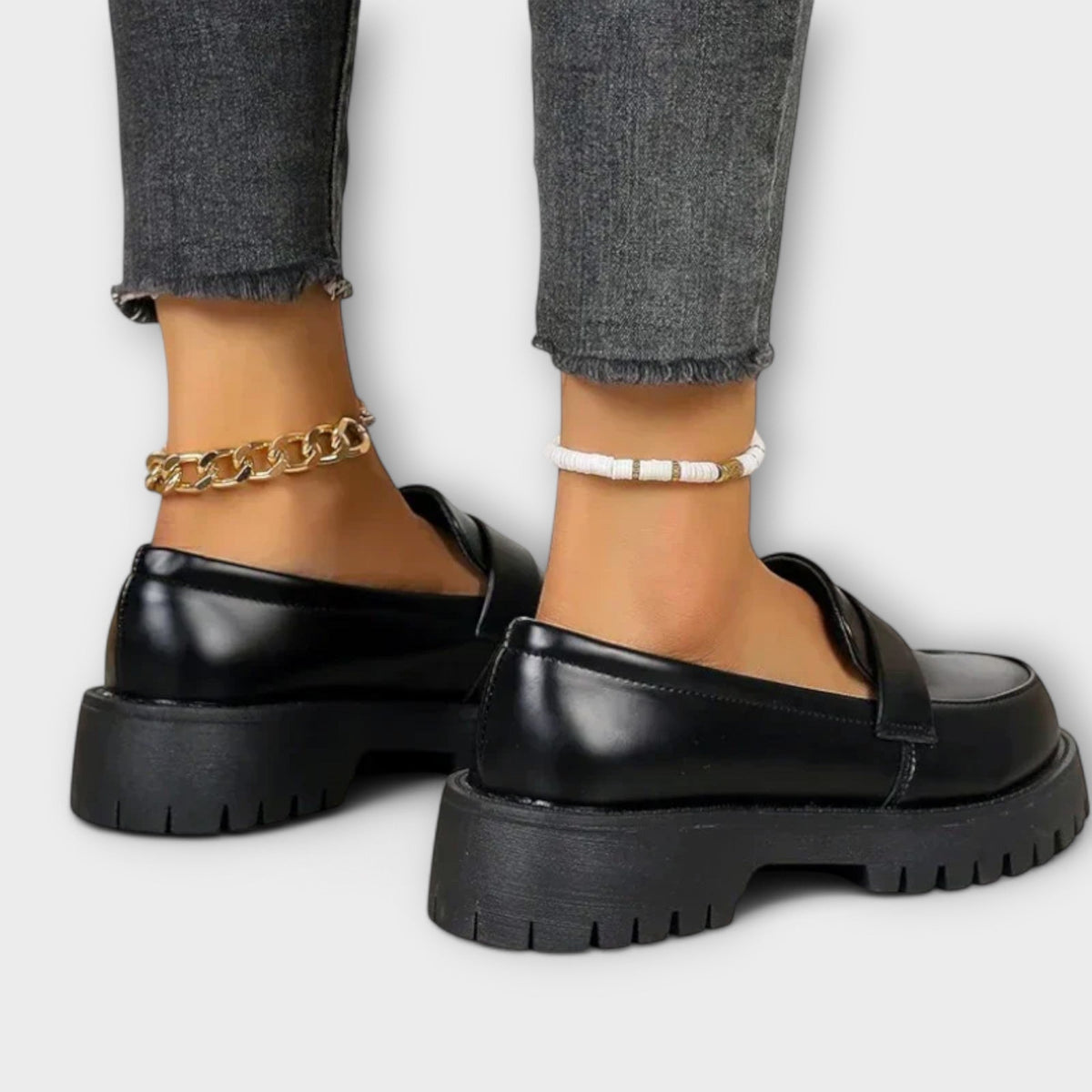 Women's Loafers - Slip-On Low-Heel Shoes