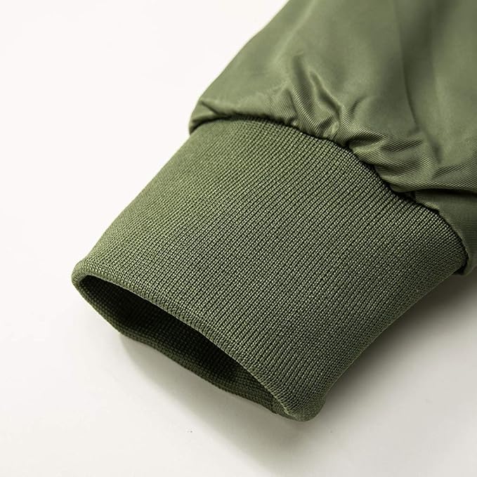 Men's Quilted Bomber Jacket - Zip-Front Winter Coat